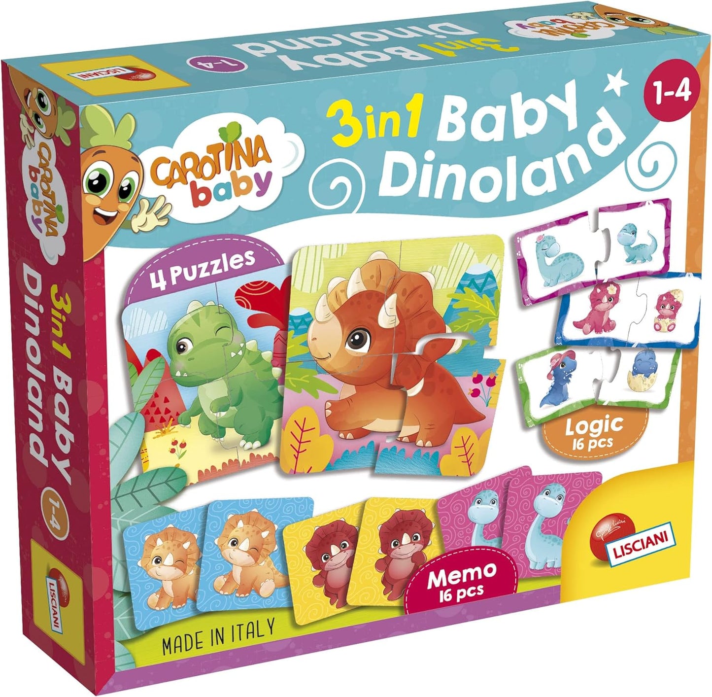 Edukativna slagalica Baby Dinoland 3u1