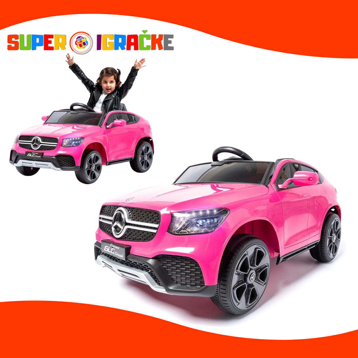 Auto na akumulator Mercedes roze