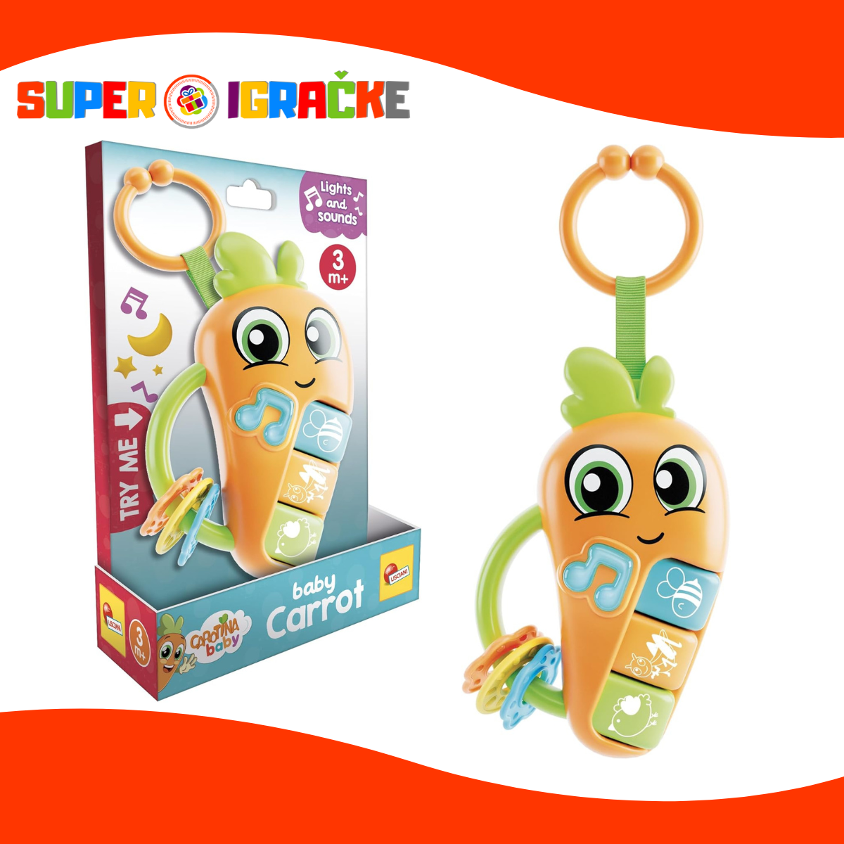 Baby Carrot igračka sa svetlom i zvukom