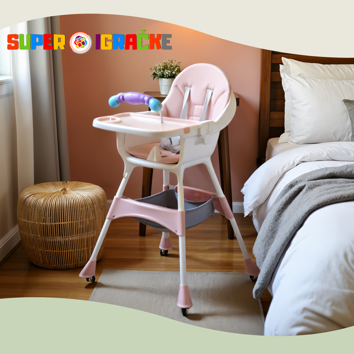 Baby line hranilica - S360 roze