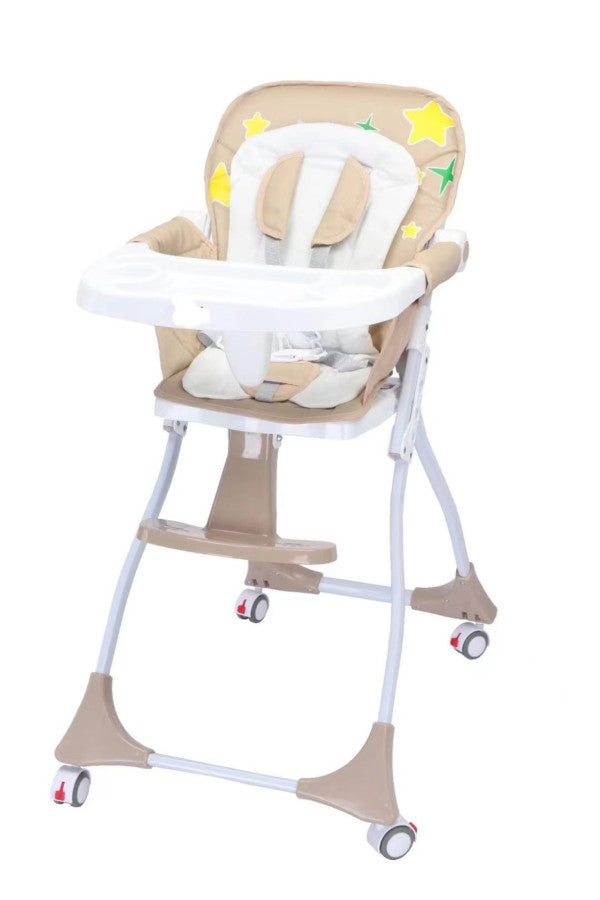 Dečija hranilica sa točkićima bež