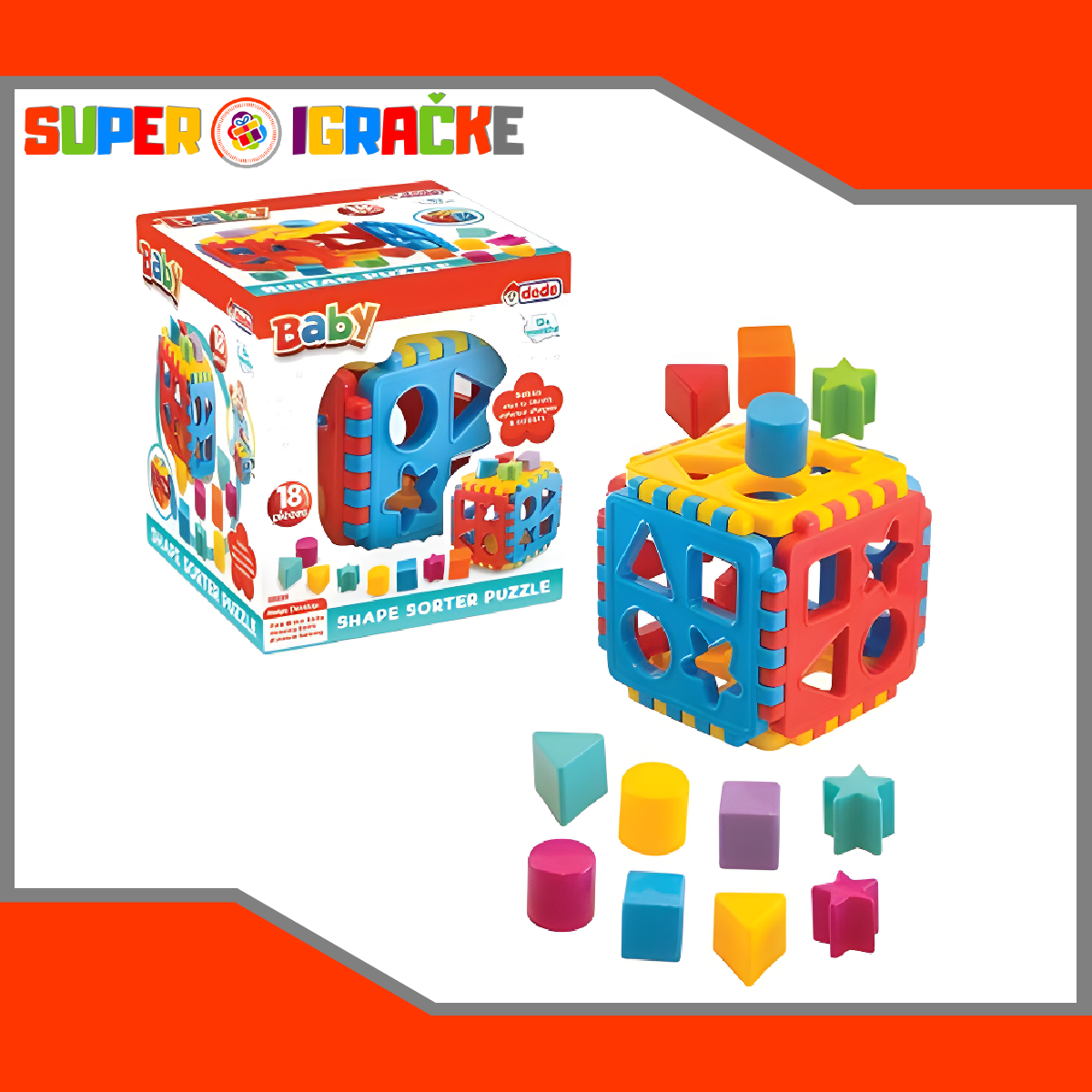 Didaktička kocka sorter oblika