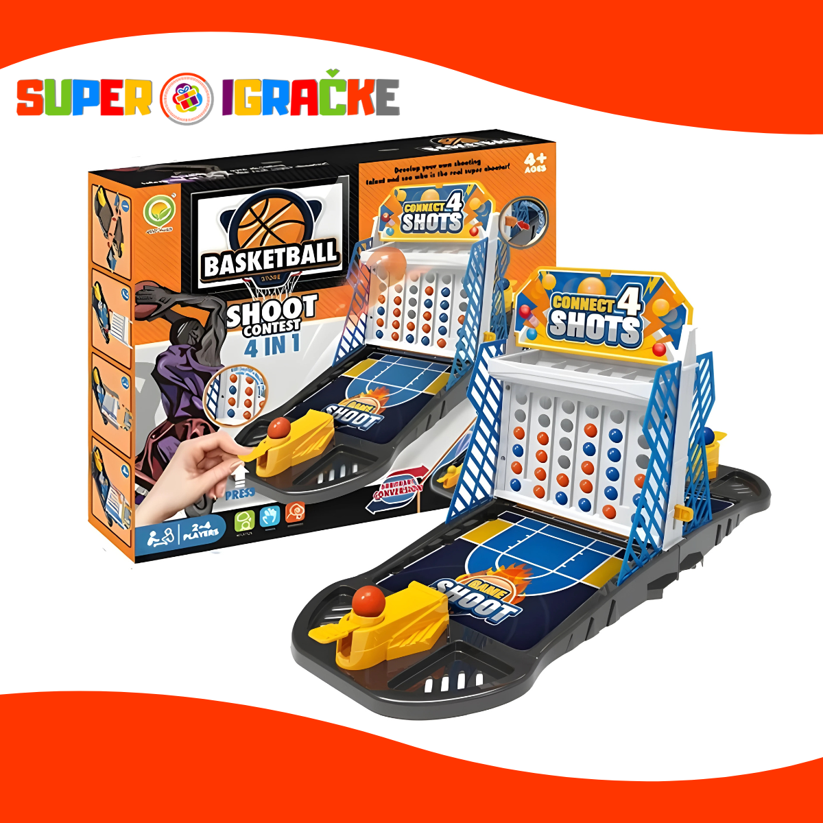 Društvena igra - Basket koš 4 u 1