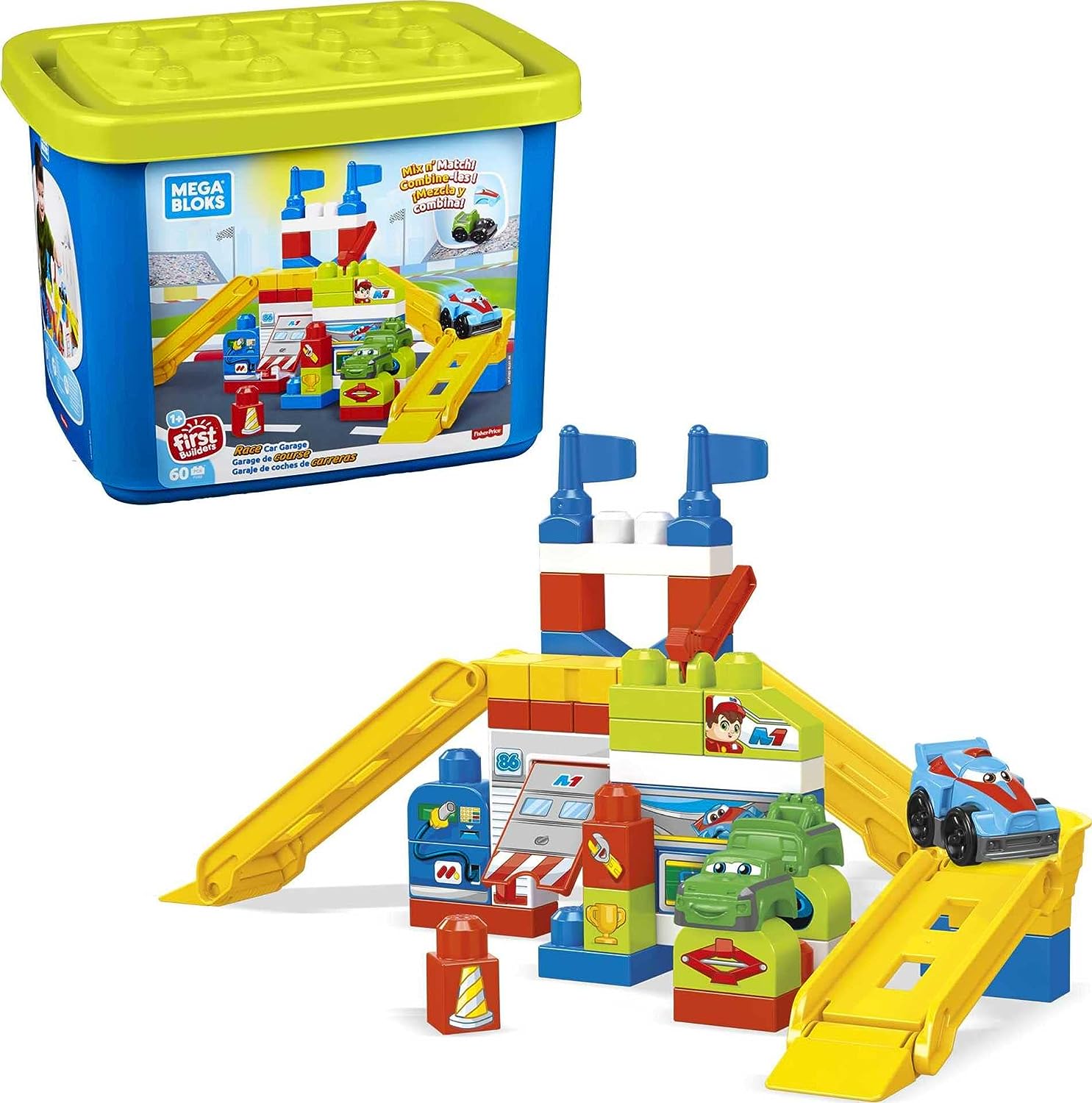 Fisher Price kocke Mega Bloks garaža 60delova