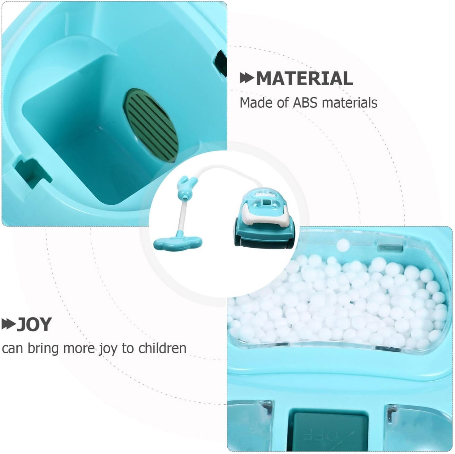 Plavo beli usisivač igračka