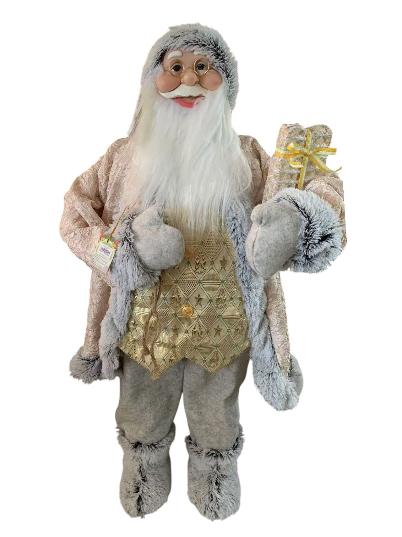 Novogodišnja dekoracija - Bež Deda Mraz 100cm
