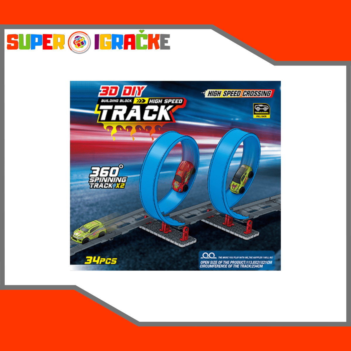 3D DIY auto staza - Super Igračke