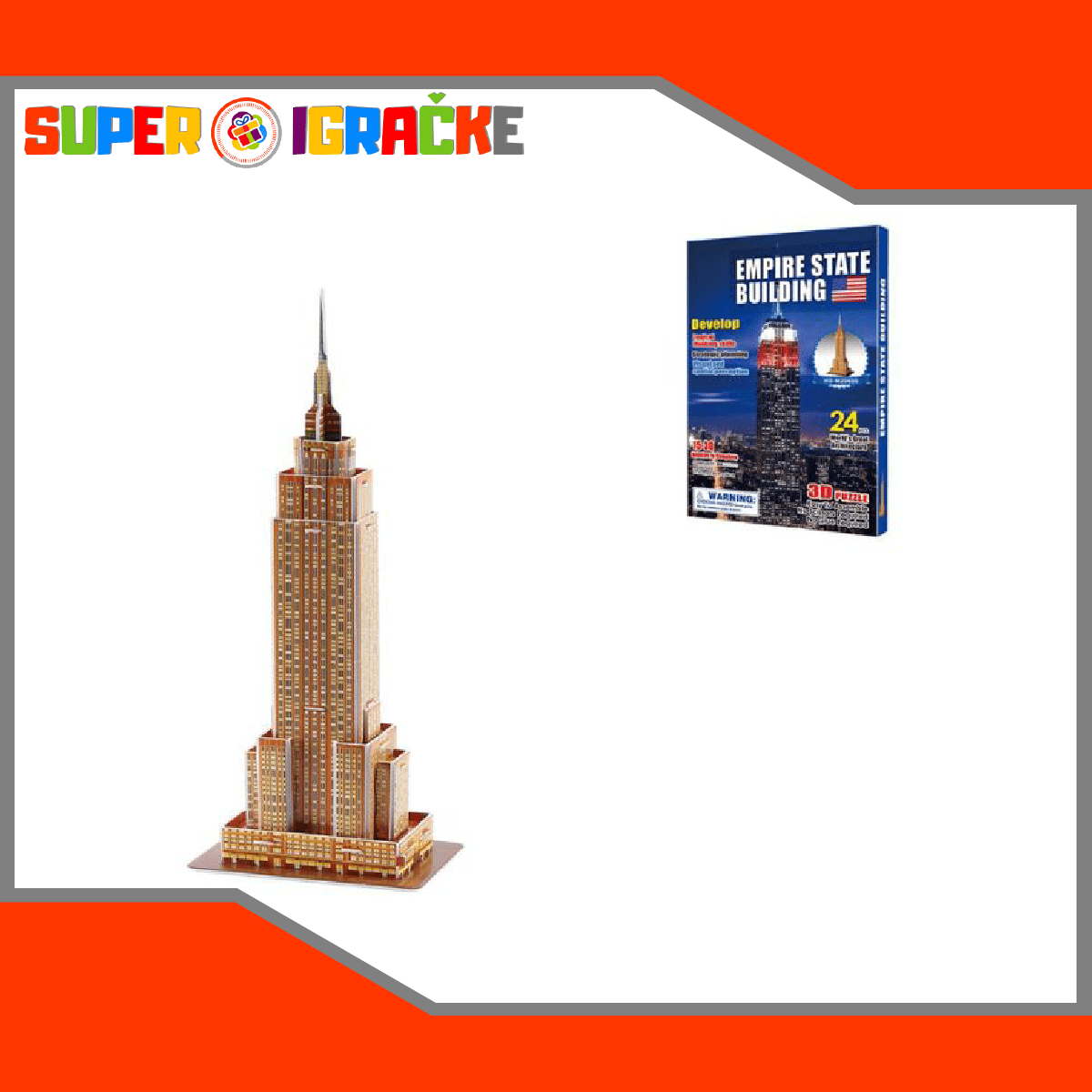 3D Puzzle - Empire state - Super Igračke
