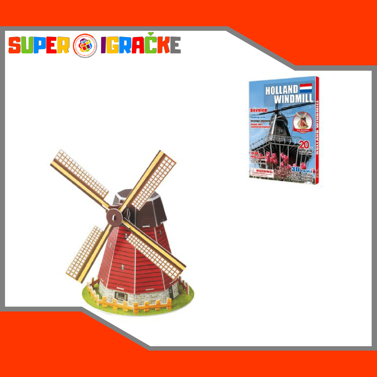 3D Puzzle - Vetrenjača - Super Igračke