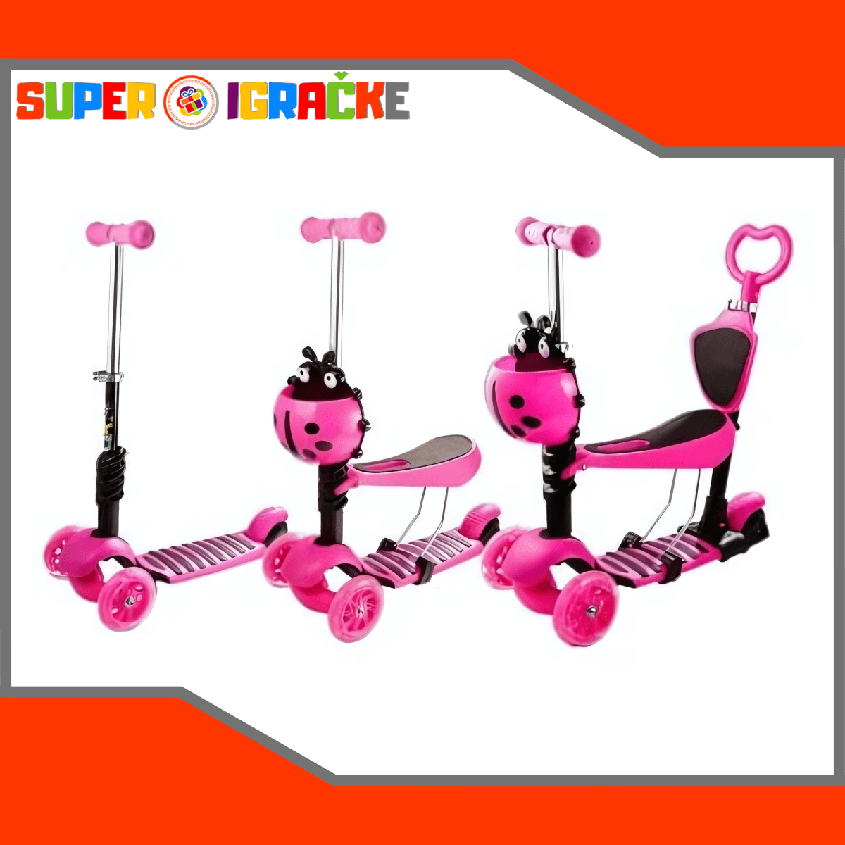 5 u 1 dečiji trotinet Bubamara - Super Igračke