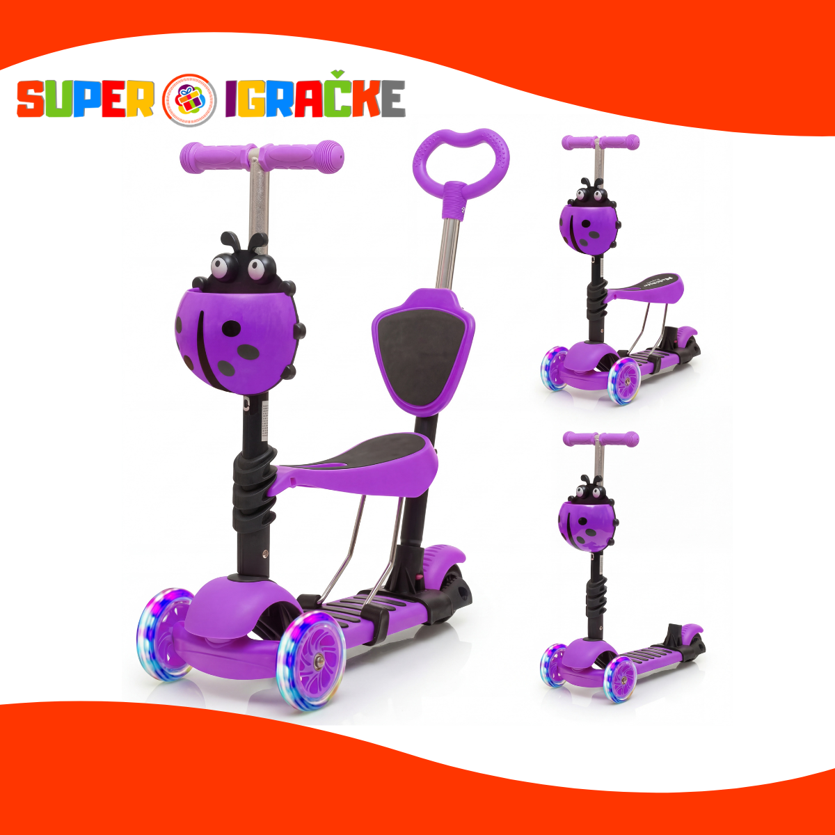 5 u 1 dečiji trotinet Bubamara