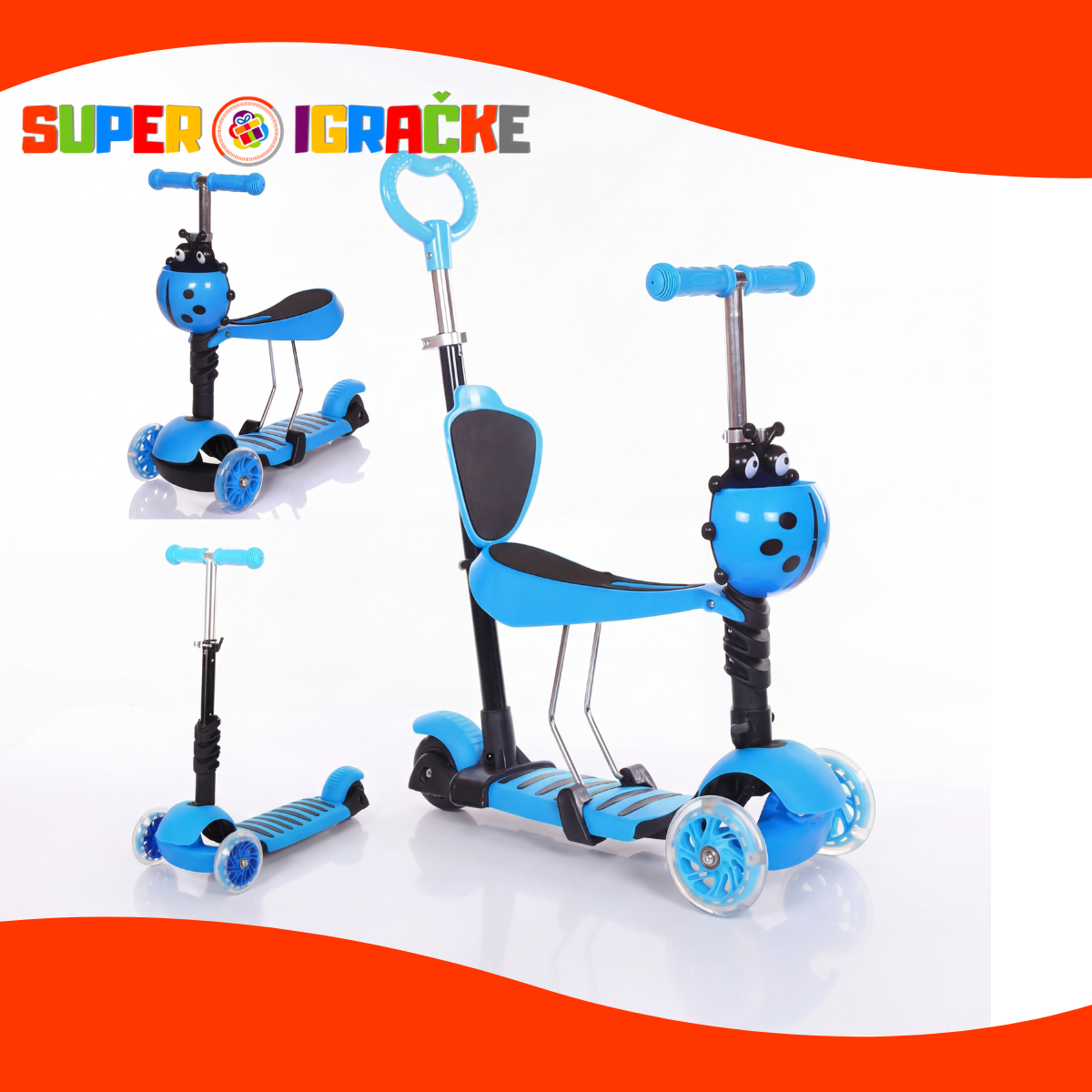 5 u 1 dečiji trotinet Bubamara