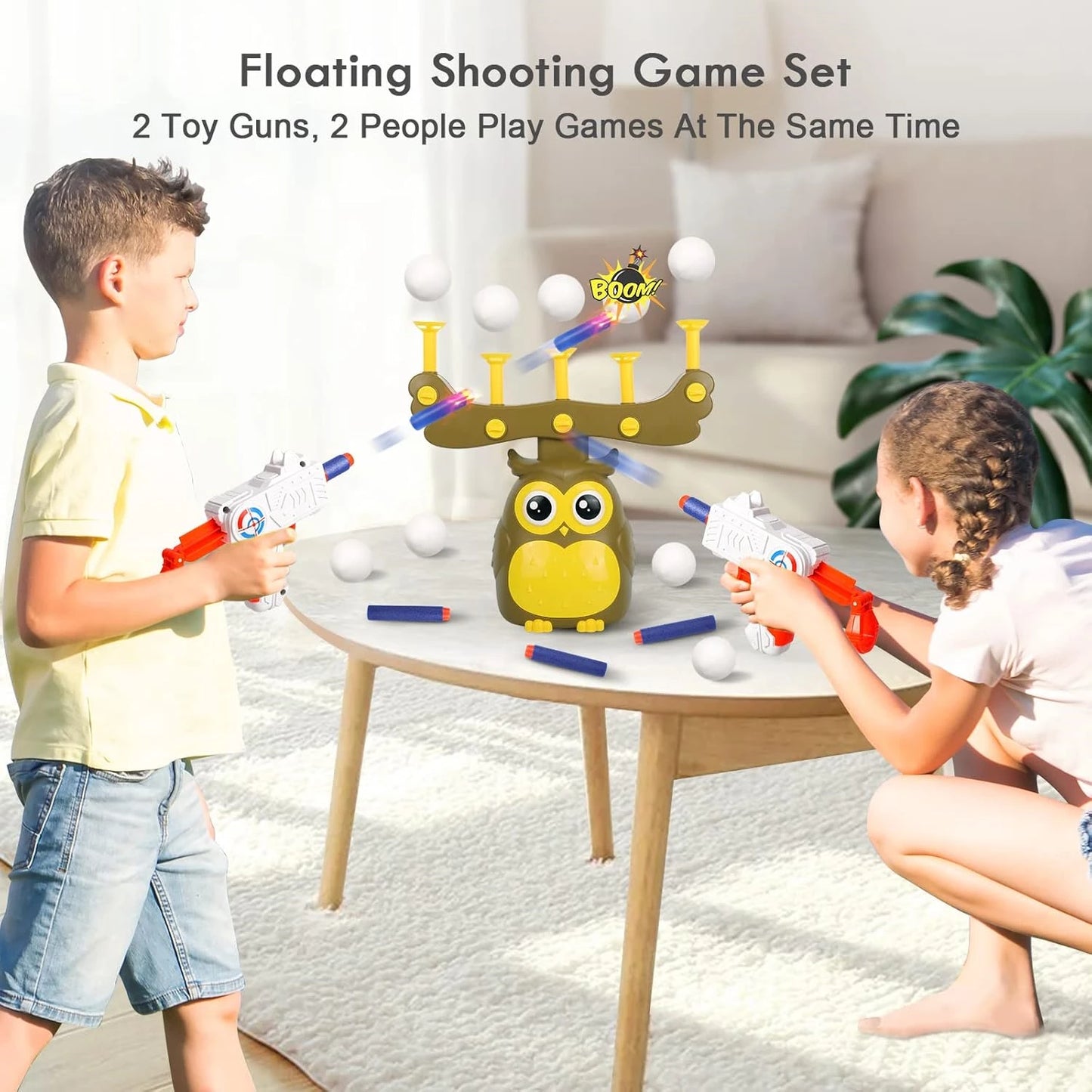 Hovershot sova sa pištoljima