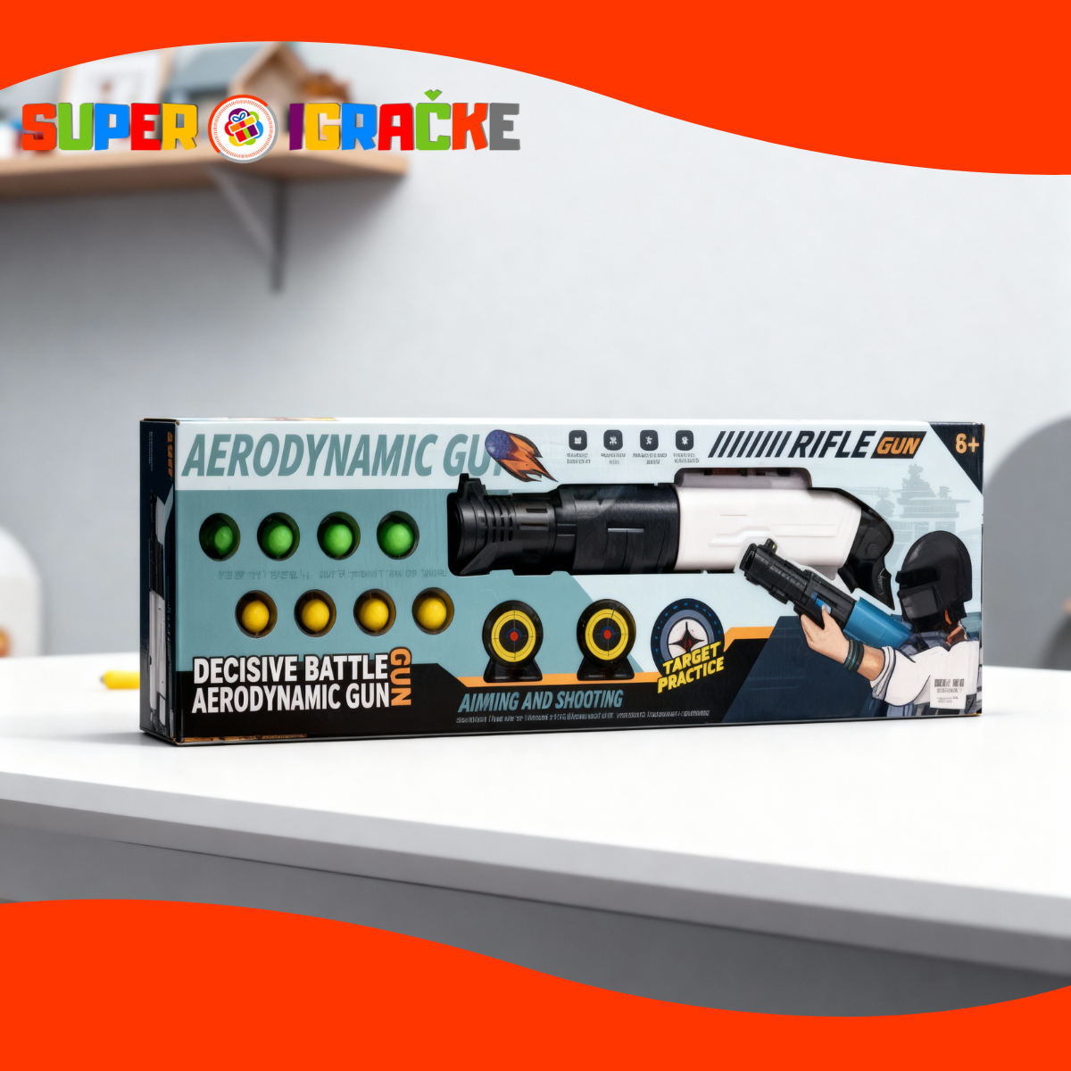 Aerodinamična puška i mete