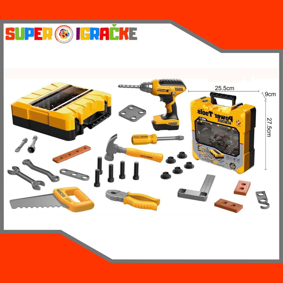 Alat set u koferu sa bušilicom na baterije