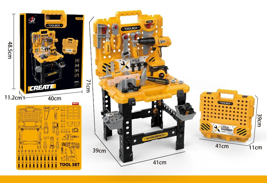 Alat set žute boje u koferu