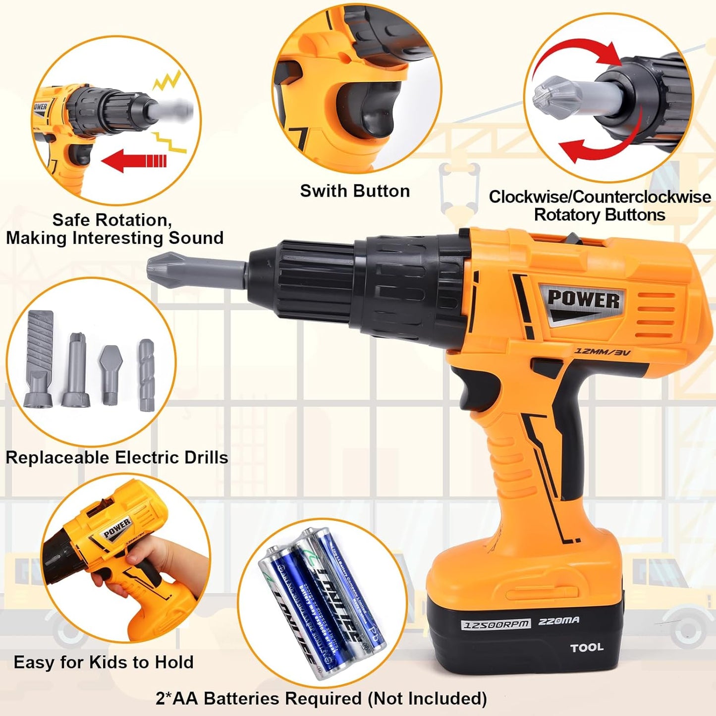 Alat set žute boje u koferu