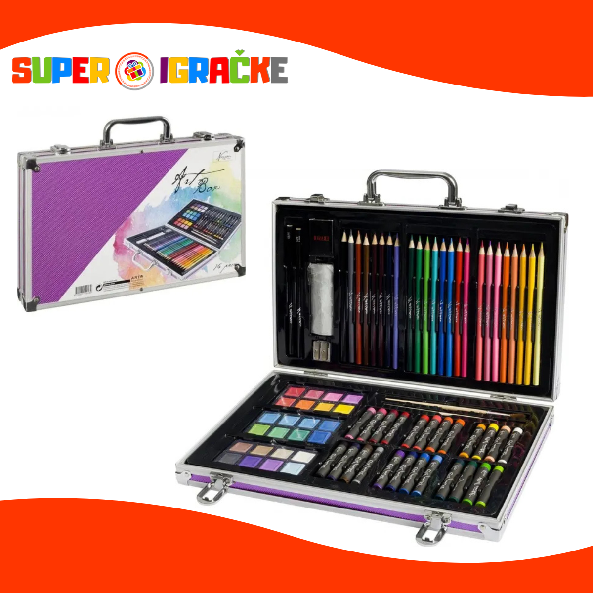 Art set 79 delova u metalnom koferu