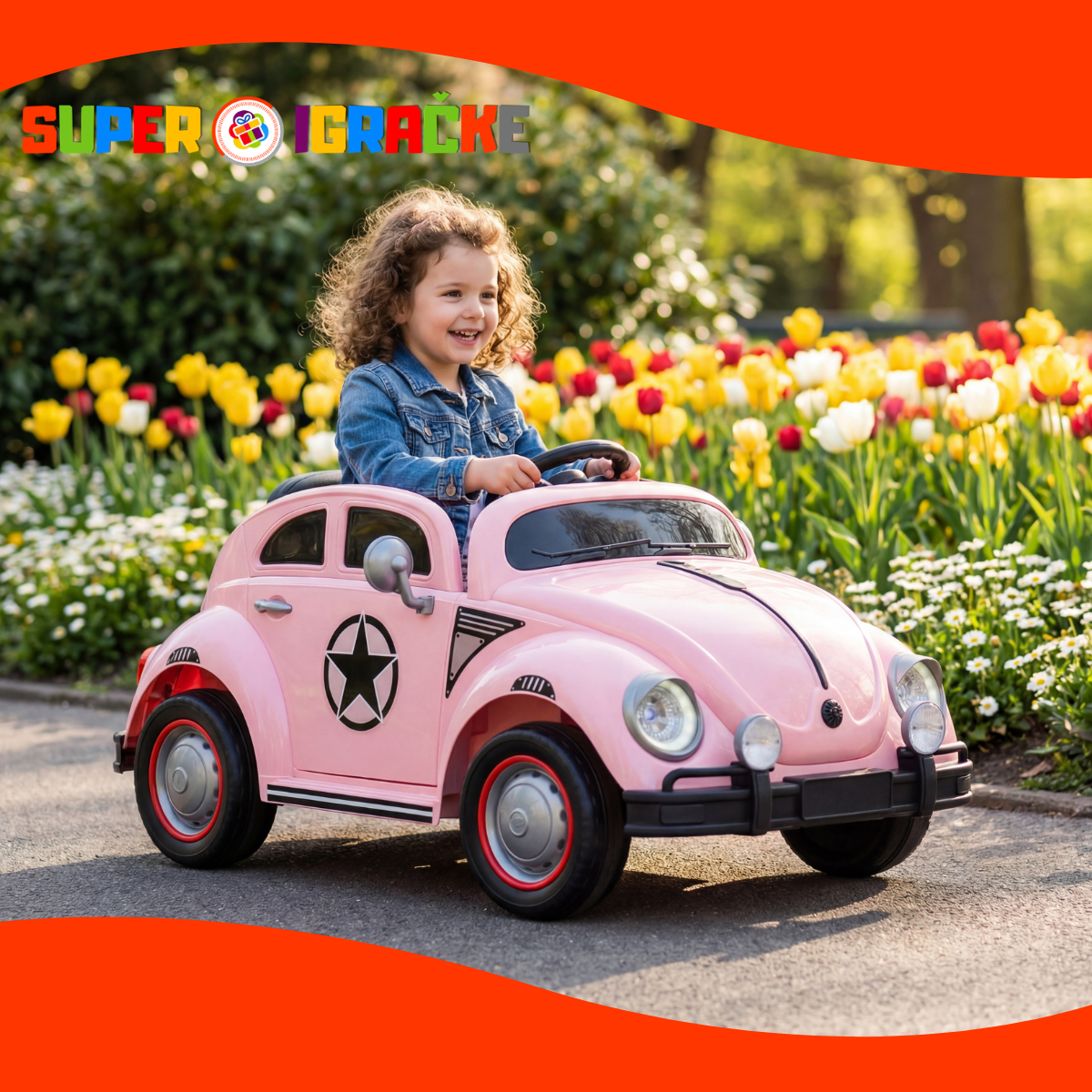 Auto Buba na akumulator 12V Roze MB273