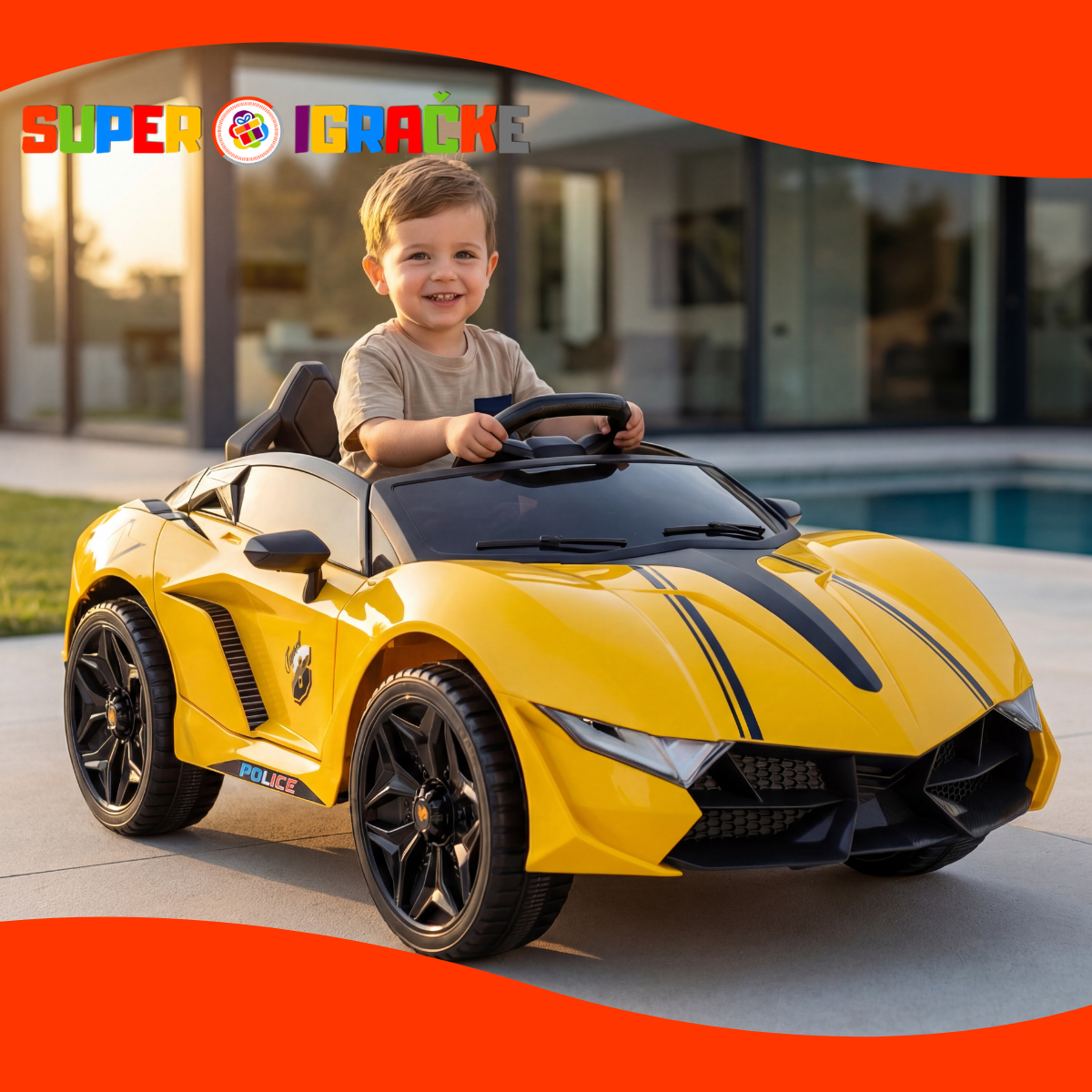 Auto na akumulator LAMBO FY-MB790P-B žuti