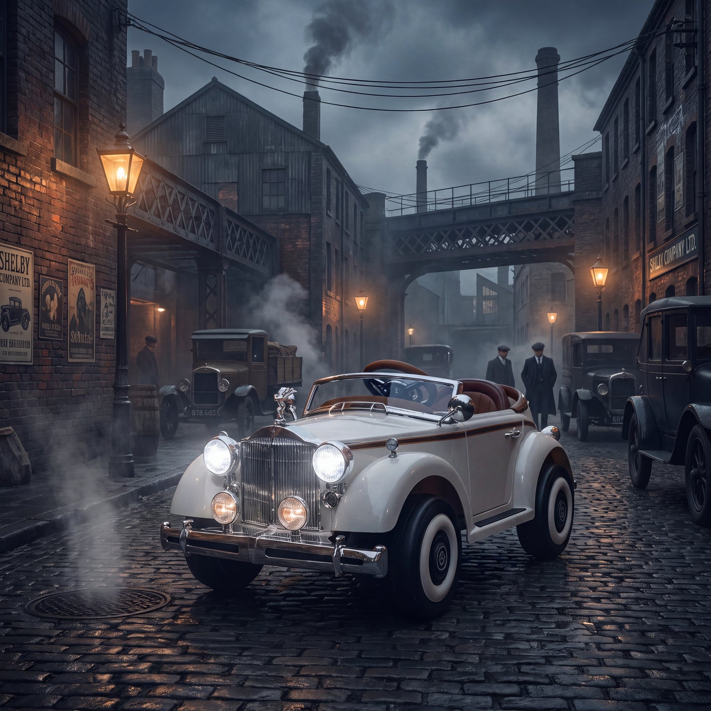 Auto na akumulator Retro RR bež