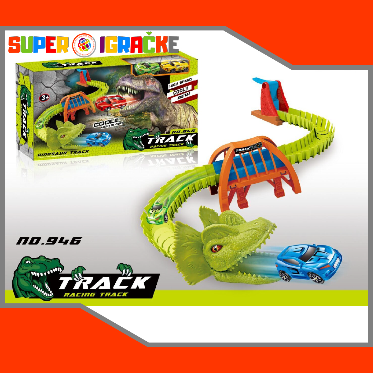 Auto staza dinosaurus