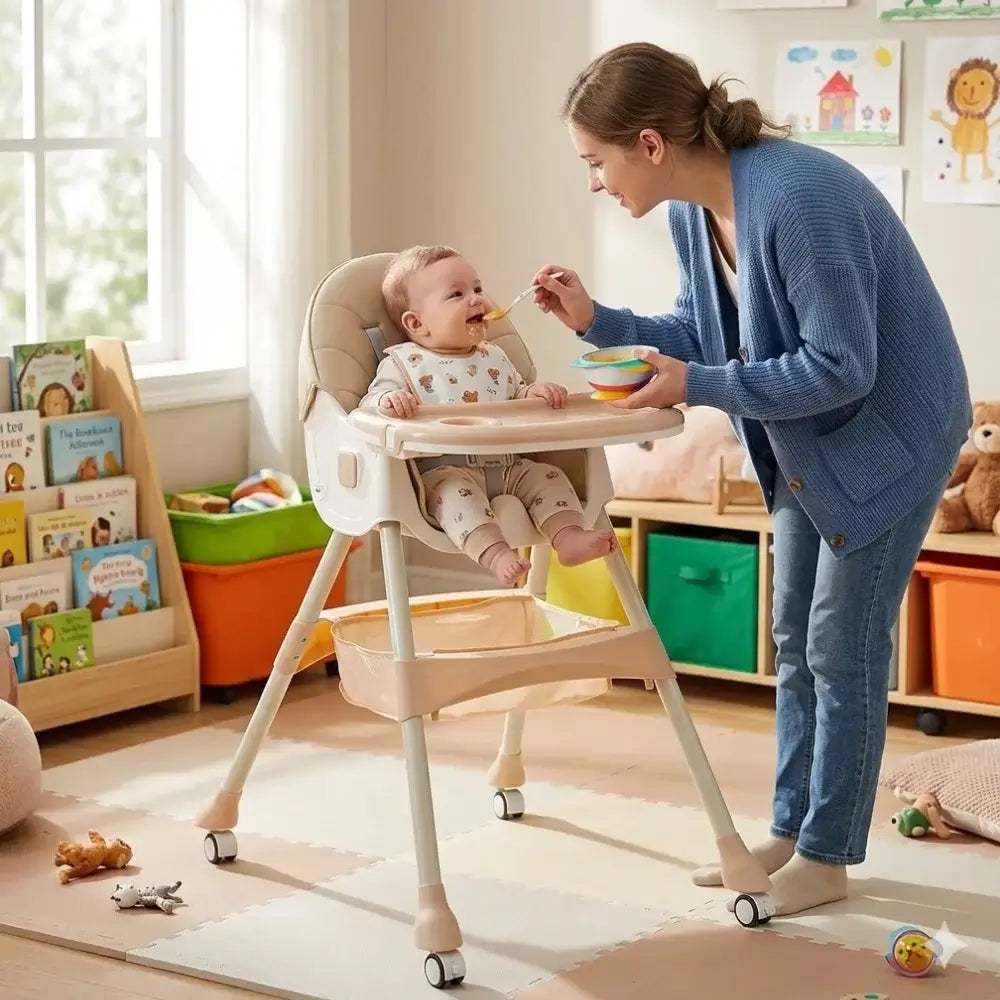 BabyNest - hranilica sa podesivim naslonom krem