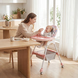 BabyNest - hranilica sa podesivim naslonom roze