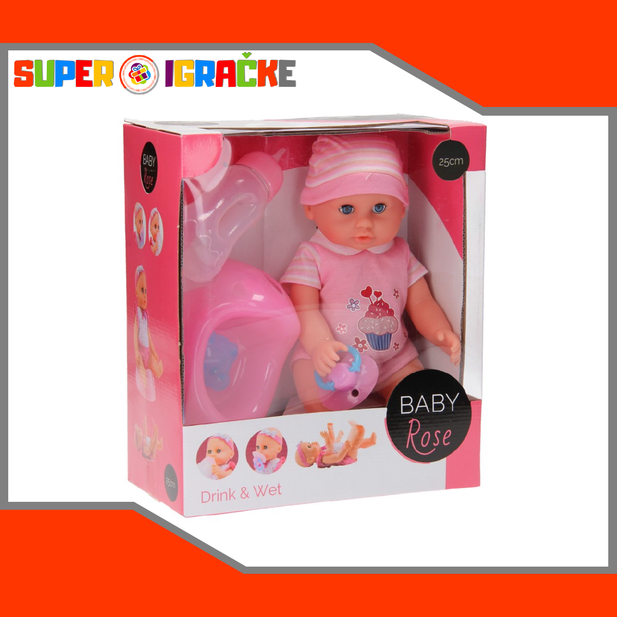 Baby Rose lutka beba koja pije i piški