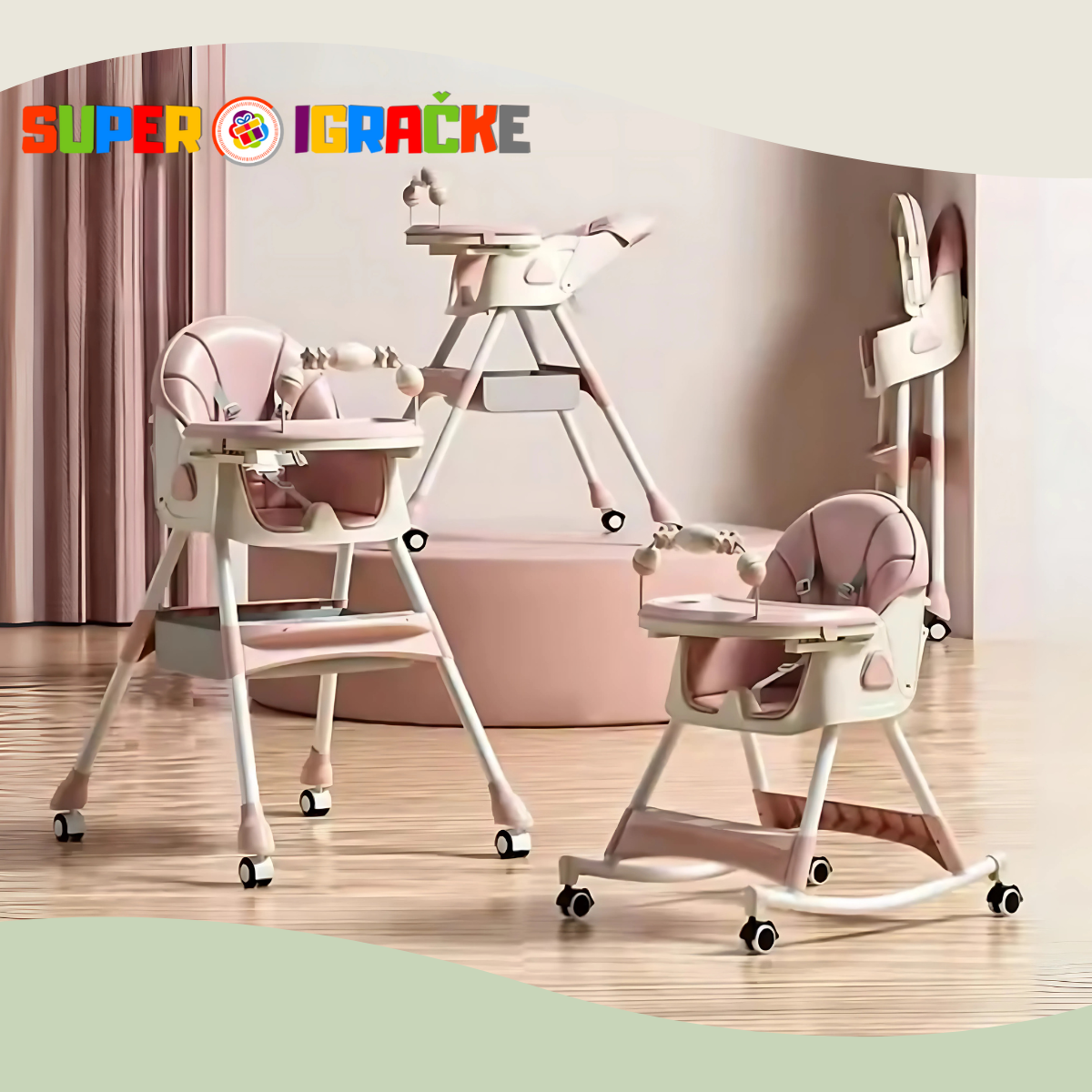 Baby line premium hranilica - Roze
