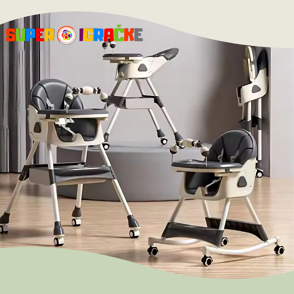 Baby line premium hranilica - Siva