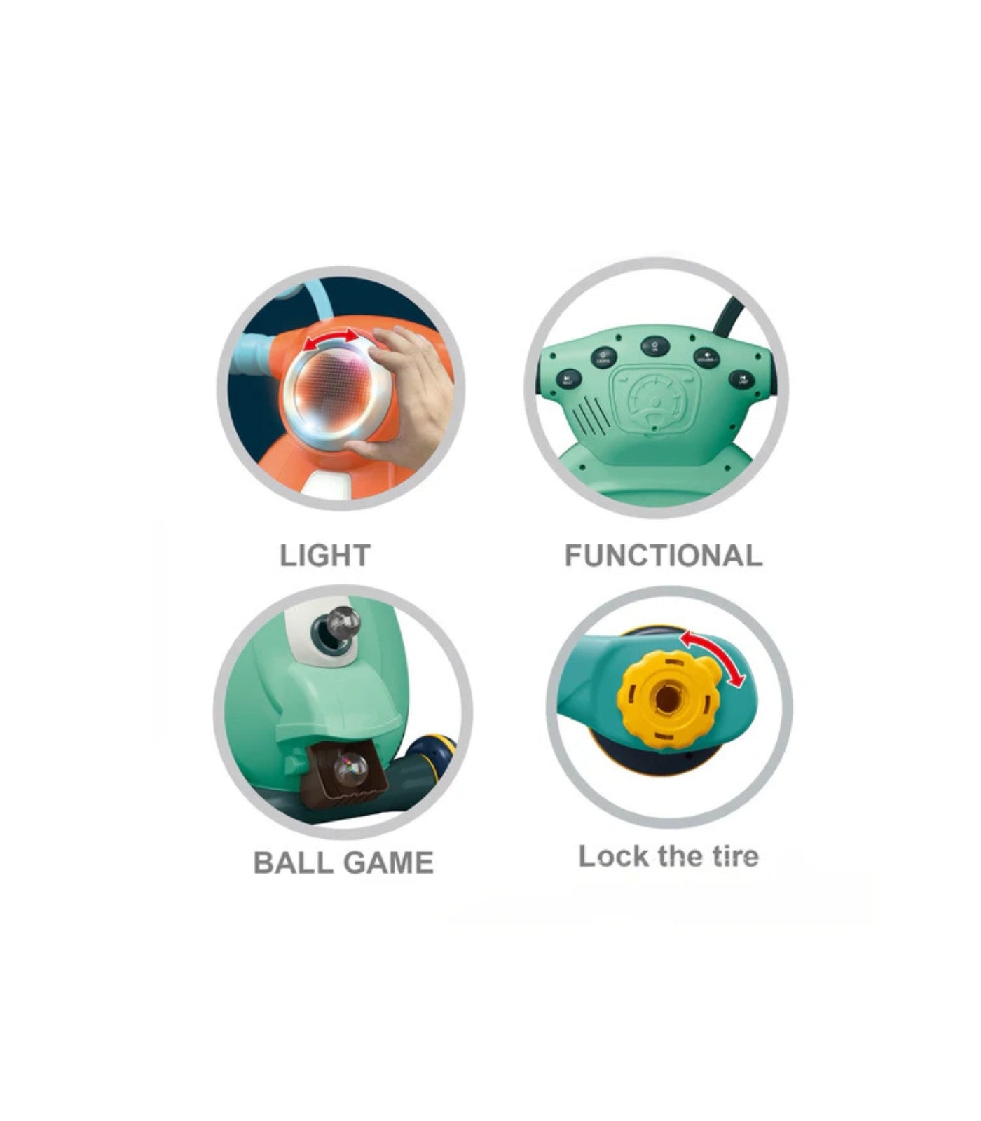 Baby walker skuter guralica sa svetlom