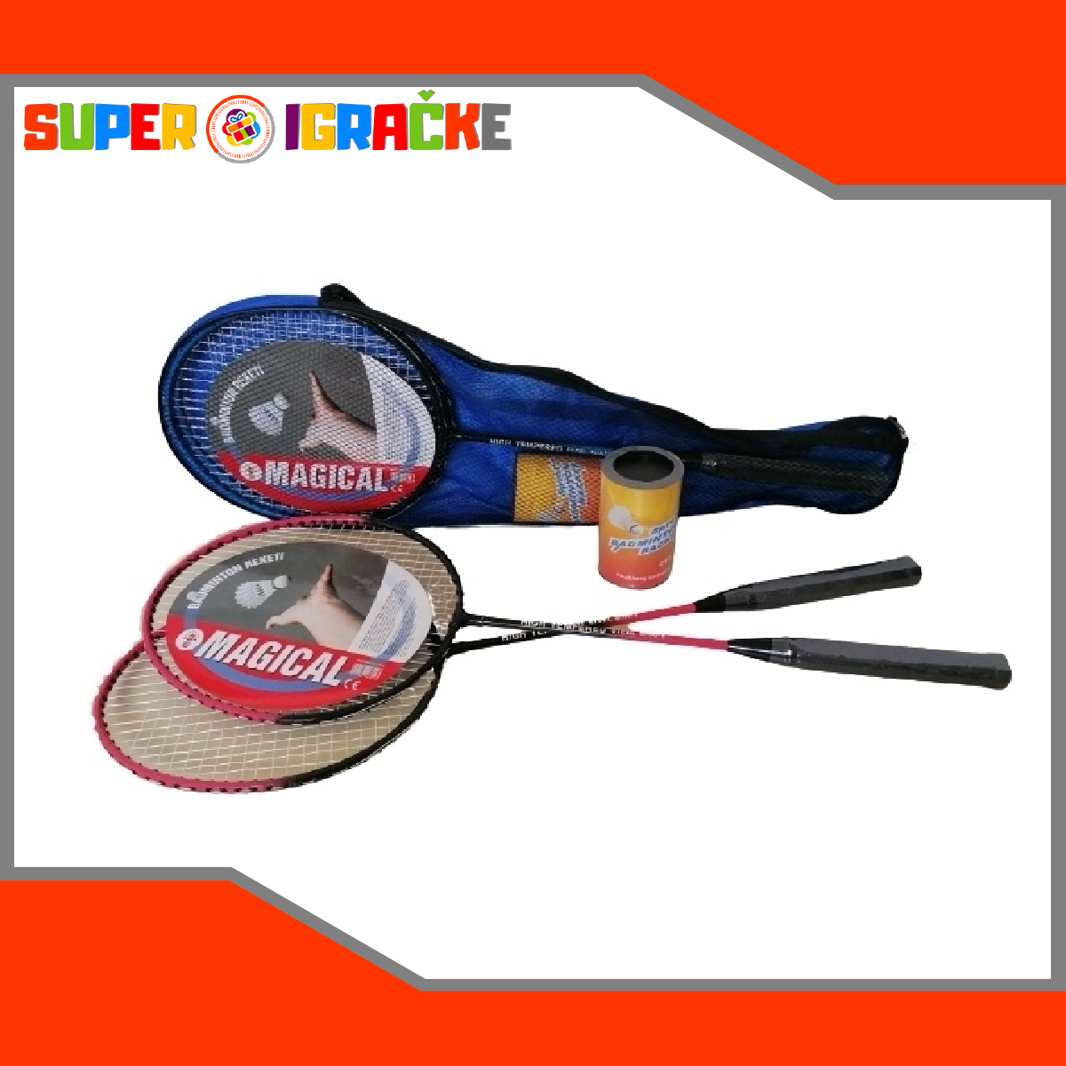 Badminton set sa dve loptice u futroli