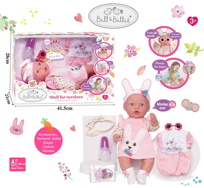 Beba Billie 40cm koja pije, piški i priča