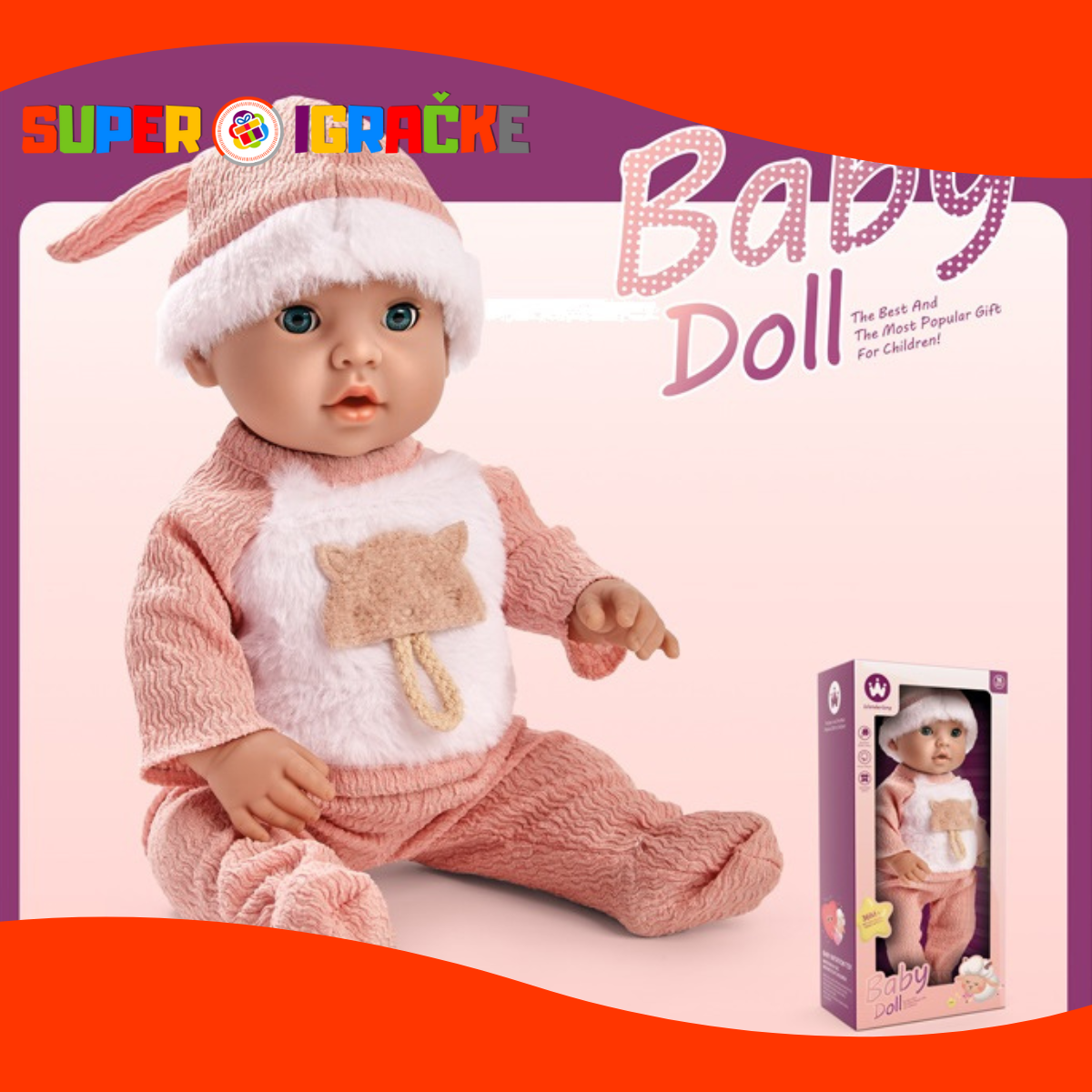 Beba sa kapicom i u roze odelcetu