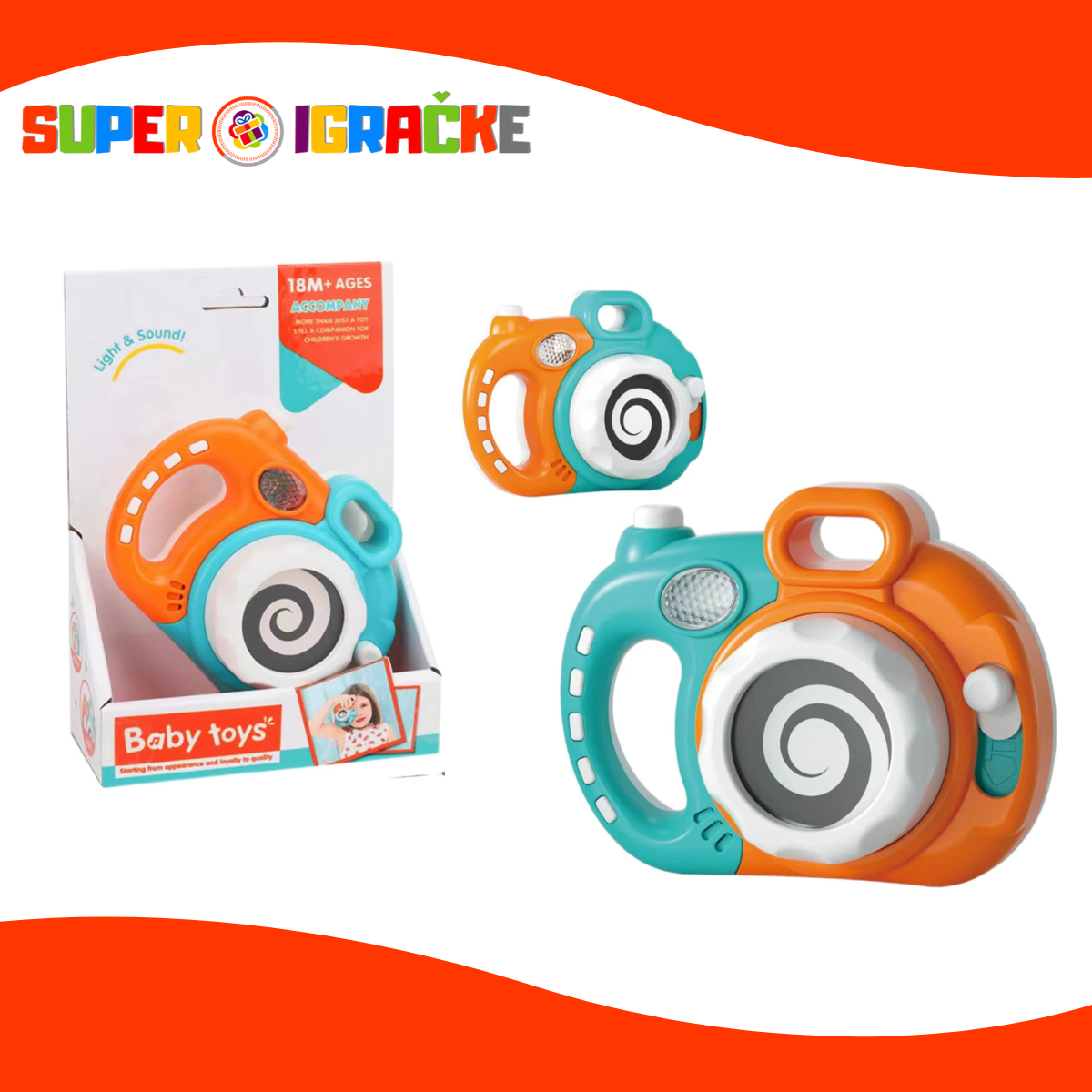 Bebi fotoaparat sa zvukom i svetlom