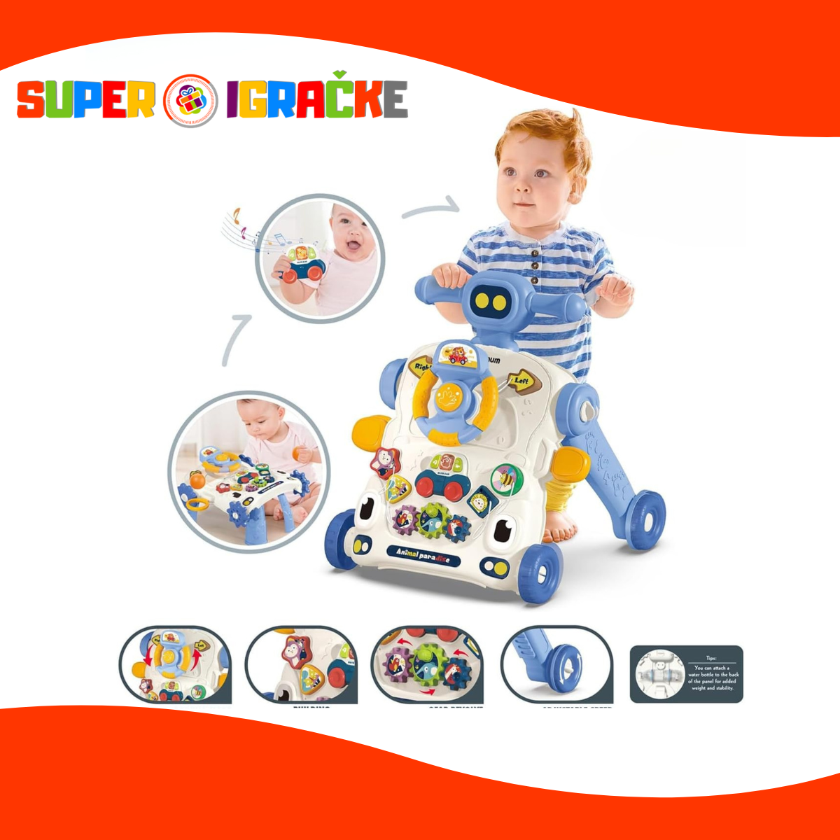 Bebi hodalica 6 u 1 plava