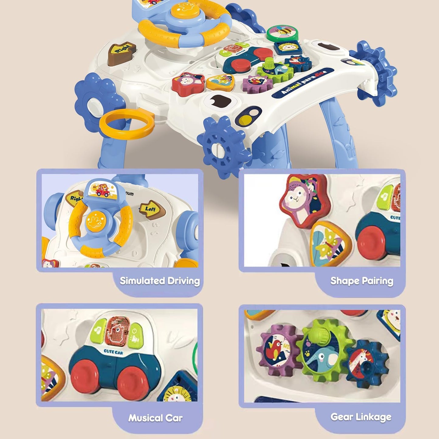 Bebi hodalica 6 u 1 plava