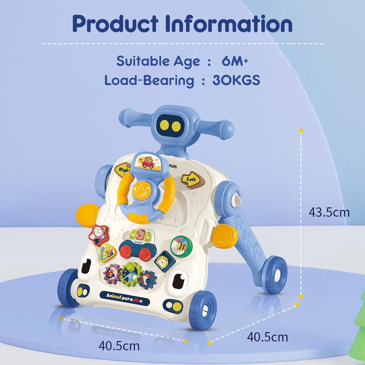 Bebi hodalica 6 u 1 plava