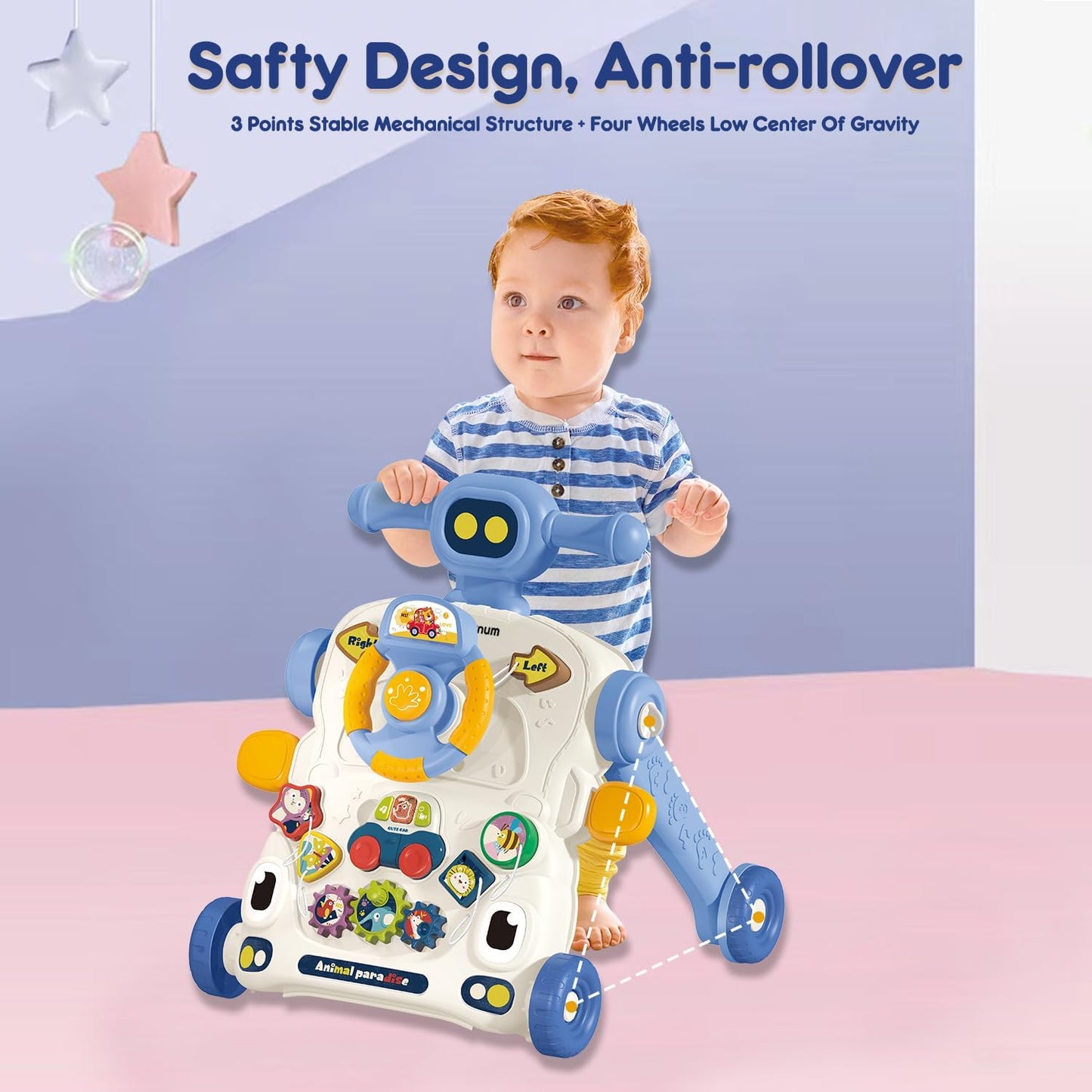 Bebi hodalica 6 u 1 plava