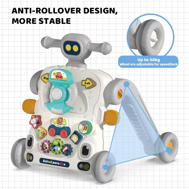 Bebi hodalica 6 u 1 siva