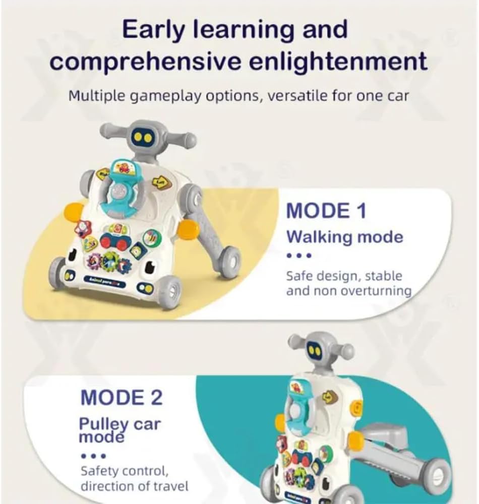 Bebi hodalica 6 u 1 siva