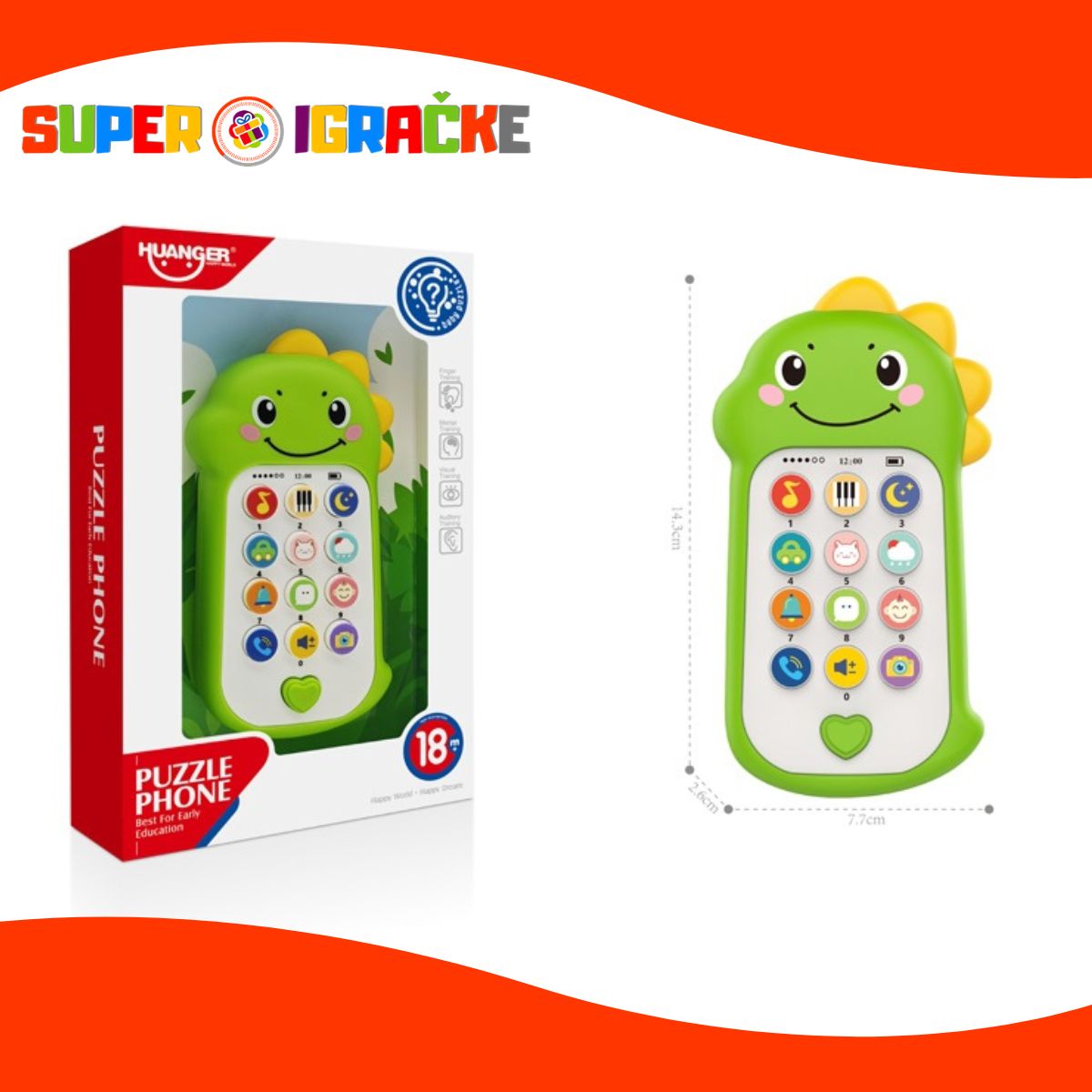 Bebi igračka - Telefon Dino