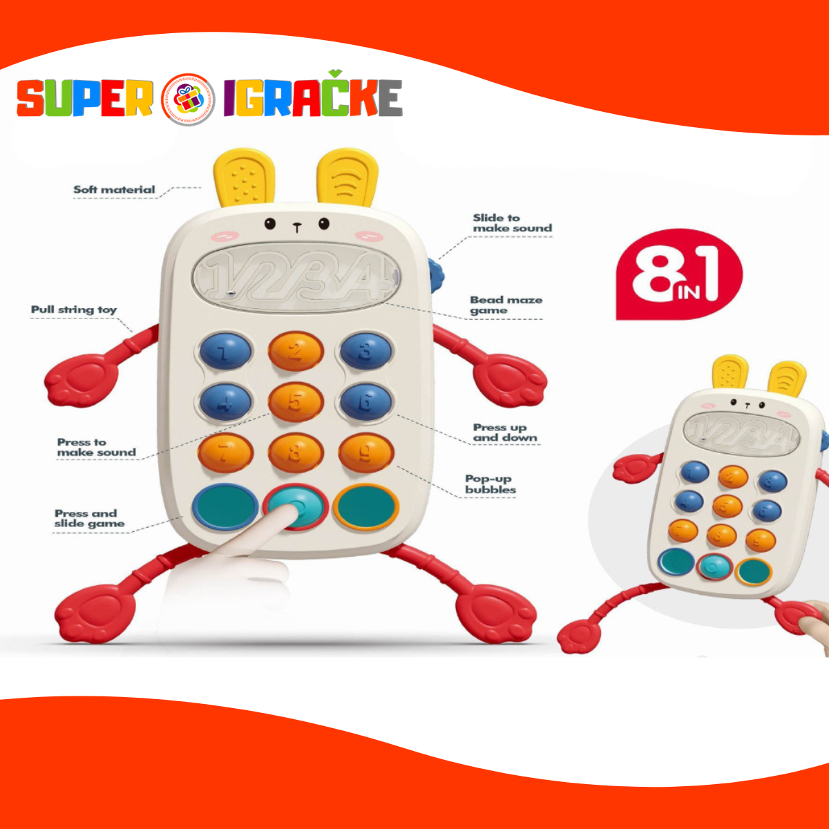 Bebi interaktivni telefon u obliku zeke