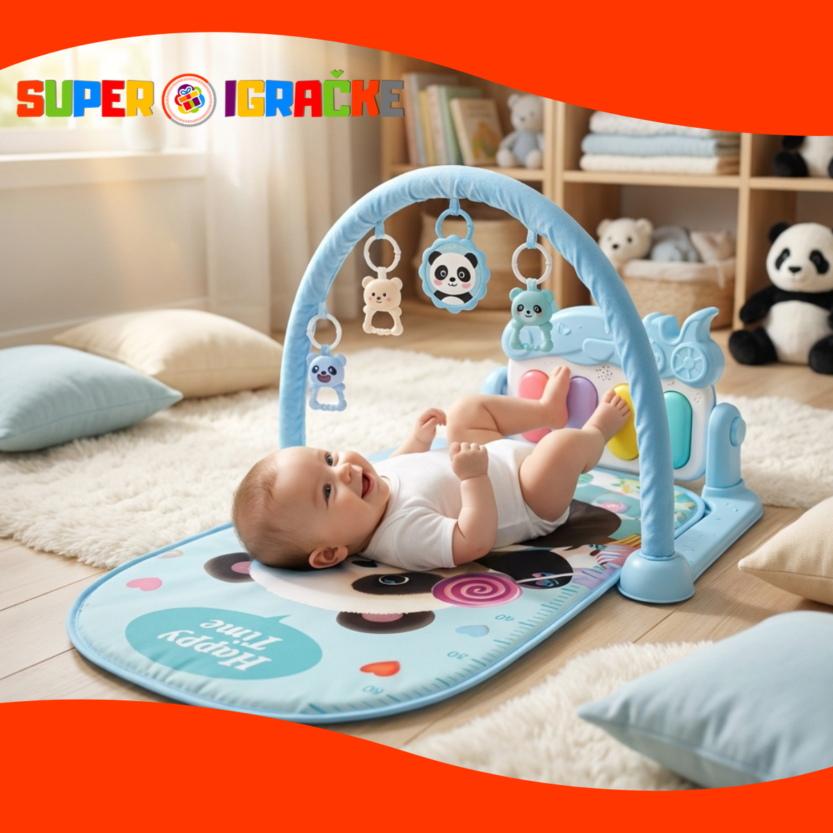 Bebi podloga plava Panda