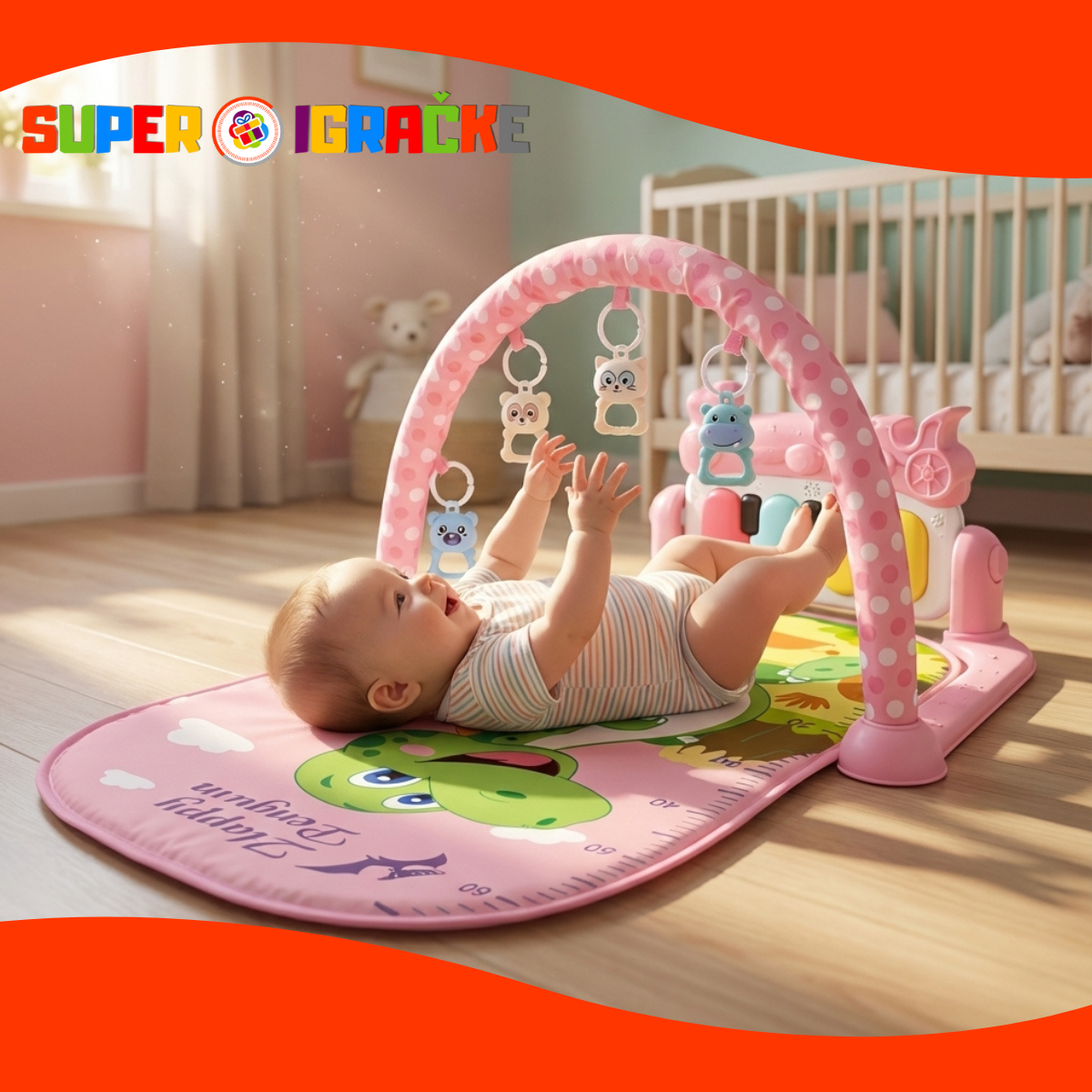 Bebi podloga roze Dino