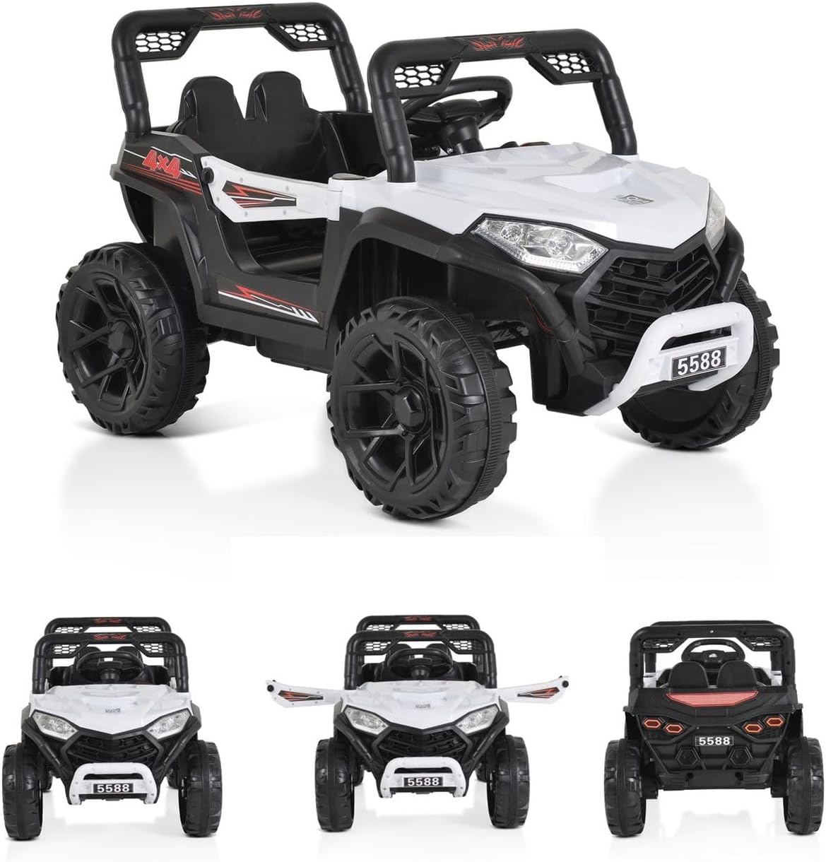 Beli džip terenac sa akumulatorom