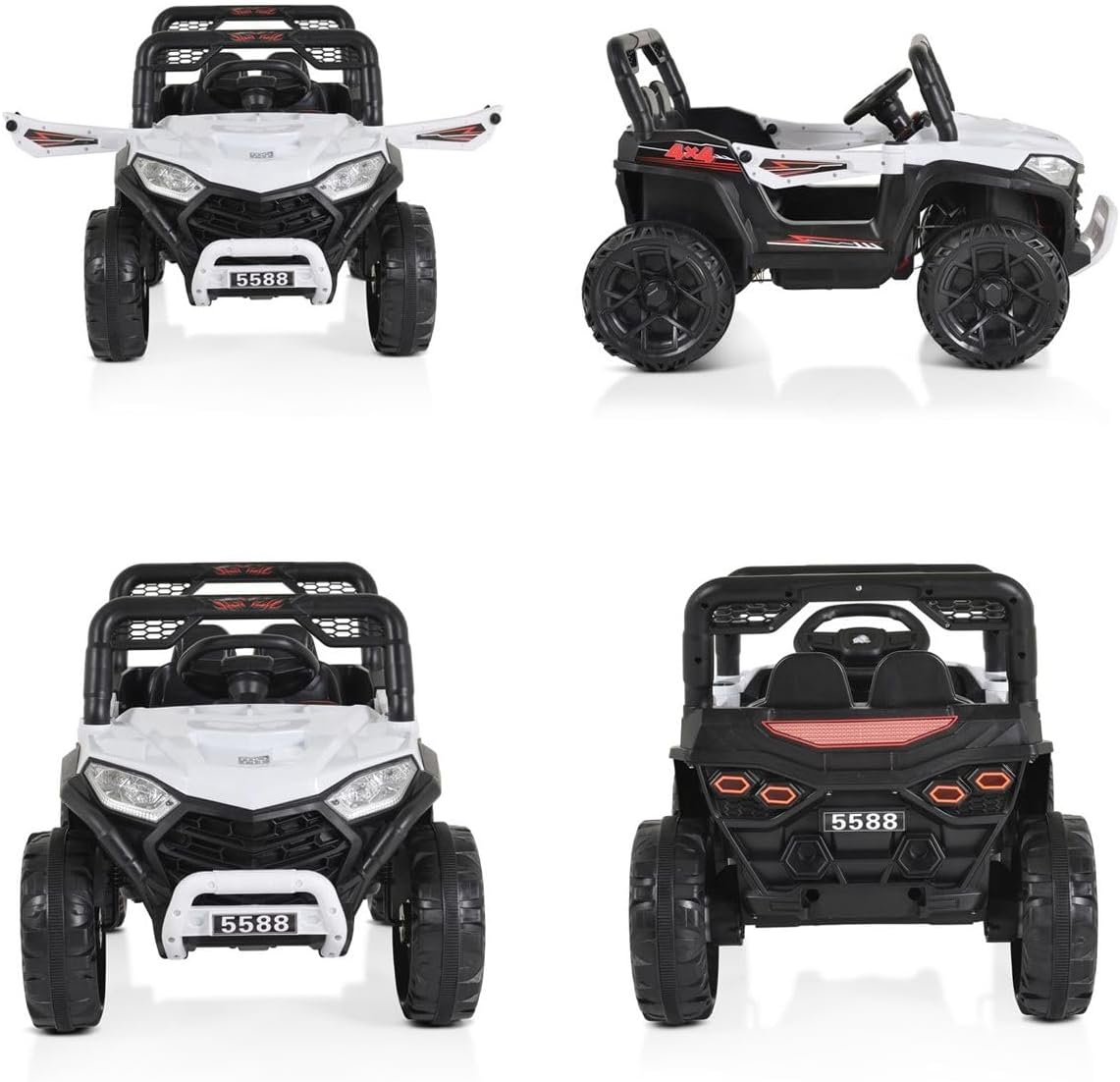 Beli džip terenac sa akumulatorom