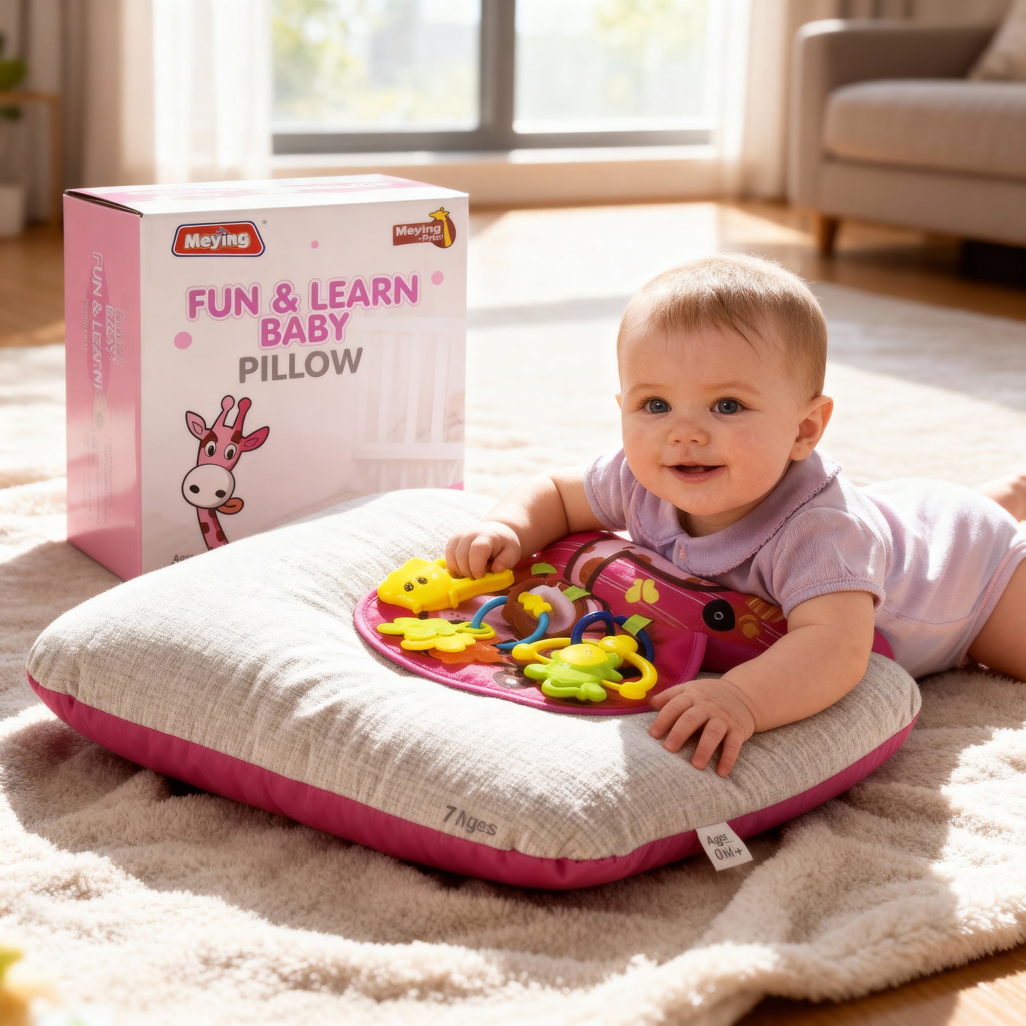 Best Luck - Interaktivno bebi jastuče roze