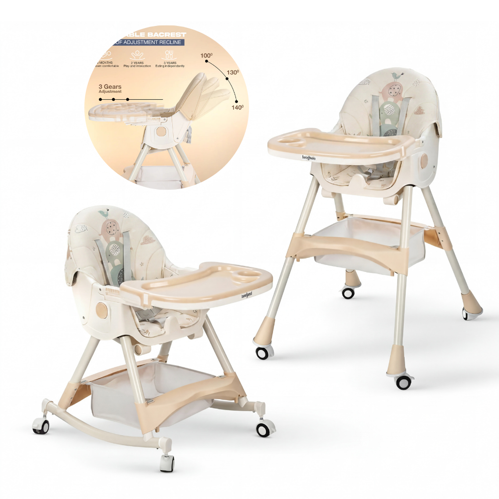 BabyNest - hranilica sa podesivim naslonom krem